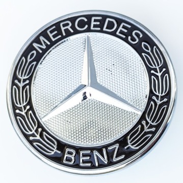 Эмблема MERCEDES логотип хром синий fi 50