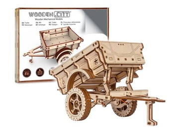 Puzzle 3D Drewniany Przyczepa do 4×4 - Wooden.City