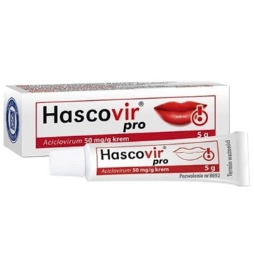 HASCOVIR Pro acyklowir 50mg krem na opryszczkę 5 g