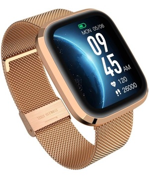 СМАРТ-ЧАСЫ GARETT GRC СТИЛЬ ЗОЛОТАЯ СТАЛЬ