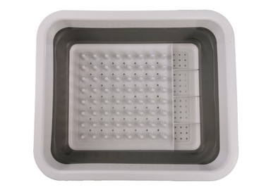 БОЛЬШАЯ ПОДСТАВКА ДЛЯ СУШИЛКИ ПОСУДЫ С ПОДДОНЕМ, ОДНОУРОВНЕВАЯ, СИЛИКОНОВАЯ