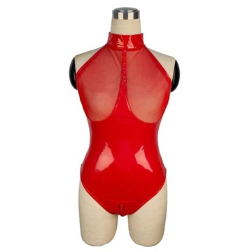 Sexy wetlook Faux Leather Catsuit PVC Latex Bodysu