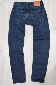 LEVIS 501 ST TAPER JEANS spodnie męskie granatowe PREMIUM 30/32 pas 78