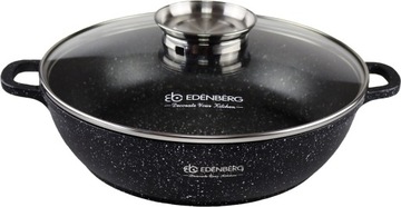 Niski Garnek 3.7L Marmur Aroma Knob 28cm Edenberg