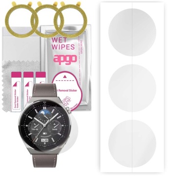 3x Folia hydrożelowa apgo do Huawei Watch GT 3 Pro 46mm, ochronna