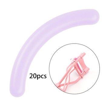 Насадки для щипцов для ресниц, 20 шт. Переносные резинки для стандартных щипцов для завивки, фиолетовые.