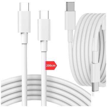 USB-C do USB-C Wzmocniony Kabel Szybkie Ładowanie i Synchronizacja Przewódd