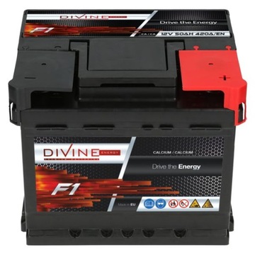 Аккумулятор Divine F1 SMF 12В 50Ач 420А (EN) P+