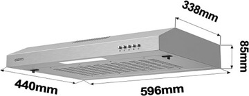 Вытяжка под шкаф Ciarra CBCS6903, серебристый, 60 см, 220 м³/ч, 3 скорости
