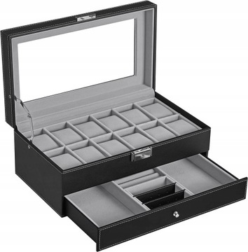 OUTLET PUDEŁKO ETUI ORGANIZER SZKATUŁKA ZEGARKI 12szt G21 OUTLET 753