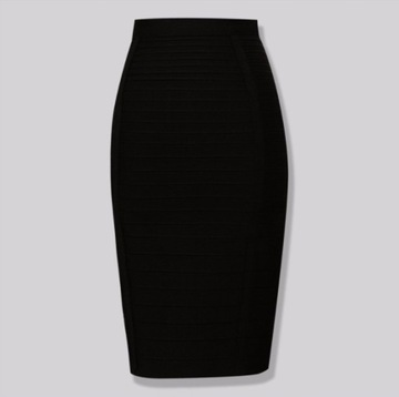 ЮБКА-МИДИ БАНДАЖНАЯ, ПРЯМАЯ, ОБЛЕГЧАЮЩАЯ