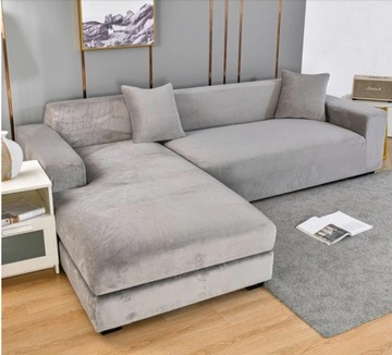 ЧЕХОЛ ДЛЯ УГЛОВОГО ДИВАНА 145Х185см СЕРЫЙ MS04