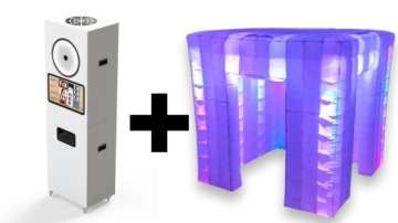 FOTOBUDKA ALUMINIOWA 22' + KABINA LED - ZESTAW 2 w 1