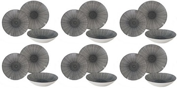 Porcelanowy serwis talerzy 18szt wzór