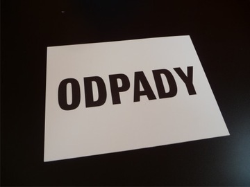 Табличка ОТХОД 40 х 30 см УФ