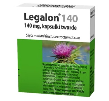 Legalon 140 mg 20 kapsułek wątroba ochrona trawienie