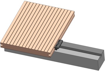 МОНТАЖНЫЕ ЗАЖИМЫ ДЛЯ КОМПОЗИТНЫХ ДОСОК, СКРЫТАЯ МОНТАЖ ВИНТОВ X100