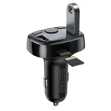 Автомобильный передатчик Baseus S-09A Bluetooth MP3, зарядное устройство для micro SD с 2 USB-разъемами