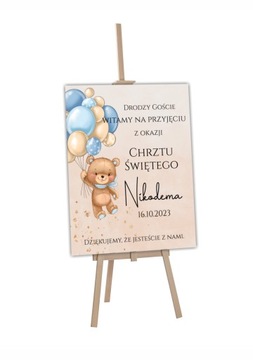 Plakat powitalny na CHRZEST ŚWIĘTY 50x70 cm