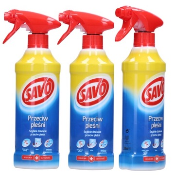 SAVO ŚRODEK PRZECIW PLEŚNI I GRZYBOM SPRAY 500 ML 3 SZTUKI