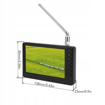 5-calowy Przenośny telewizor TV ISDB T 1080P