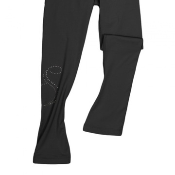 Брюки для катания на коньках для девочек, тренировочная одежда, эластичная гимнастическая одежда XXS, черный цвет