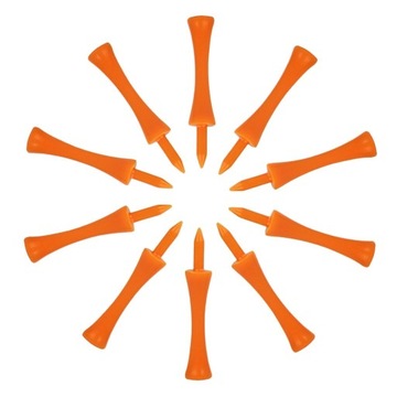 Plastikowe koszulki golfowe Tee z piłeczkami golfowymi Plastikowe kołki ograniczające do gwoździ golfowych 70 mm Pomarańczowe