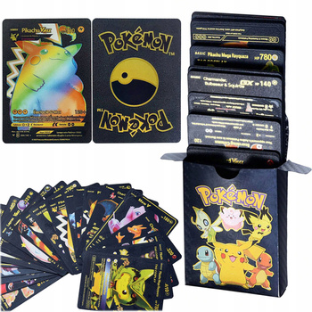 POKEMON Karty Kolekcjonerskie Czarne 30 kart