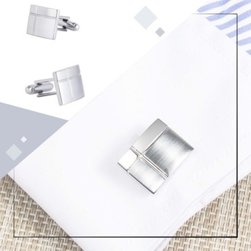 Мужские запонки из серебра 925 пробы в коробочке