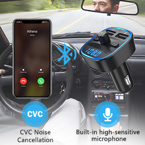 FM-передатчик с Bluetooth 5.0, мини-разъемом USB-A/USB-C PD/QC/PPS