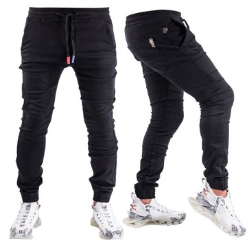 Spodnie męskie joggery PREMIUM Czarne MISADE R.29