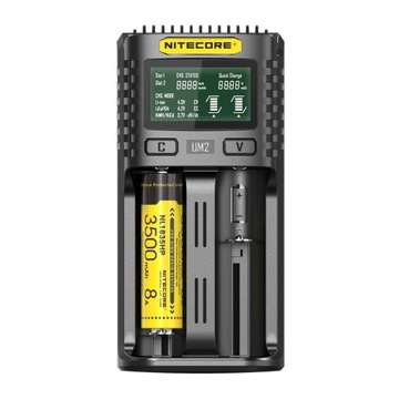 Зарядное устройство Nitecore UM2 Micro-USB 2xAA, AAA, 18650, 21700, CR123