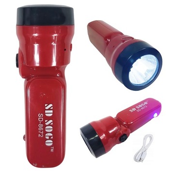 MINI LATARKA KIESZONKOWA LED USB + ŚWIATŁO UV