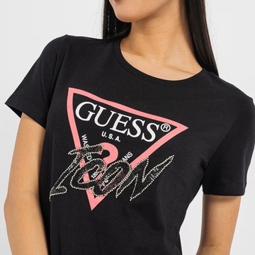 Guess t-shirt koszulka damska czarna W3GI46I3Z14-JBLK M