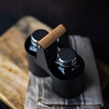 Набор приправ для соли и перца, контейнеры для соли и перца, подставка.