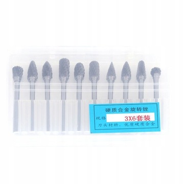 10 шт. ВОльфрамовые стальные масла для мини-шлифовальной машины 6 мм.