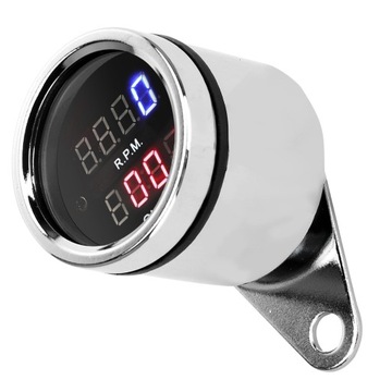 DC 12V Универсальный мотоциклетный тахометр Цифровые часы Светодиодный счетчик