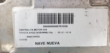 TOYOTA AYGO 1.0 JEDNOTKA ŘÍZENÍ MOTORU #895