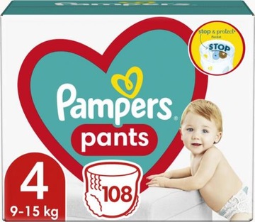 Pieluchomajtki Pampers Pants 4 9-15 kg 108 szt.