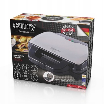 ТОЗЕР ДЛЯ СЭНДВИЧЕЙ ДЛЯ ПРИГОТОВЛЕНИЯ БОЛЬШИХ СЭНДВИЧЕЙ XXL 1300W CAMRY