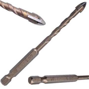 WIERTŁO UNIWERSALNE DO SZKŁA GRESU 6 mm UCHWYT HEX