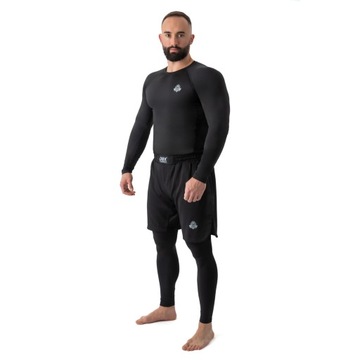 КОМПРЕССИОННАЯ ФУТБОЛКА RASHGUARD С ДЛИННЫМ РУКАВОМ MMA BLACKRSL S