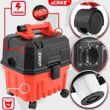 ПРОМЫШЛЕННЫЙ ПЫЛЕСОС ДЛЯ МАСТЕРСКИХ - СУХОЙ, ВЛАЖНЫЙ, HEPA, 15Л, МОЩНЫЙ, НАДЕЖНЫЙ!!