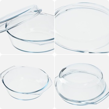 NACZYNIE ŻAROODPORNE Z POKRYWKĄ 2,8L SZKLANE