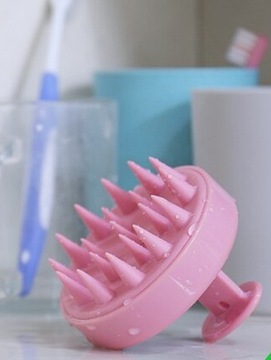 Массажер для кожи головы PORTOST HAIR WASHING BRUSH Розовый