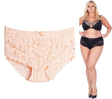MAJTKI WYSOKIE koronkowe WYSZCZUPLAJĄCE plus size