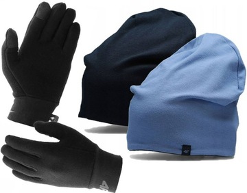 ШАПКА ЗИМНЯЯ Двусторонняя 4F, ТЕПЛАЯ, ДЕТСКАЯ СПОРТИВНАЯ