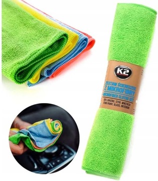 K2 ŚCIERKI Z MIKROFIBRY UNIWERSALNE ZESTAW 4 SZT