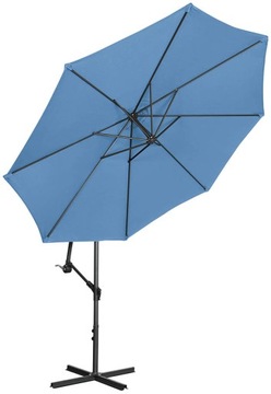 Зонт садовый на штанге, круглый, поворотный, диаметр. 300 см синий