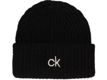 Calvin Klein Czapka K50K507445 Organic Knit XL Bea